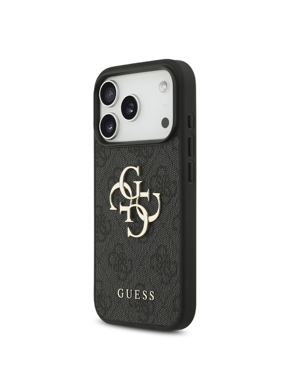 Guess Guess PU 4G Metal Logo Hátlap iPhone 18 Pro Grey