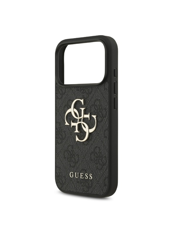 Guess Guess PU 4G Metal Logo Hátlap iPhone 18 Pro Grey