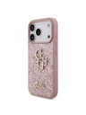 Guess Guess PU Fixed Glitter 4G Metal Logo Hátlap iPhone 18 Pro Pink