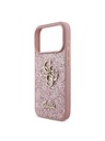 Guess Guess PU Fixed Glitter 4G Metal Logo Hátlap iPhone 18 Pro Pink