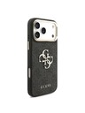 Guess Guess PU Leather 4G Metal Logo Gold Frame Hátlap iPhone 18 Pro Max Black