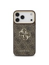 Guess Guess PU Leather 4G Metal Logo Gold Frame Hátlap iPhone 18 Pro Max Brown