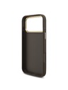 Guess Guess PU Leather 4G Metal Logo Gold Frame Hátlap iPhone 18 Pro Max Brown