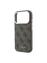 Guess Guess PU Leather 4G Gold Frame MagSafe Hátlap iPhone 18 Pro Max Brown