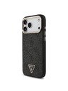 Guess Guess PU Leather 4G Strass Triangle Logo Gold Frame MagSafe Hátlap iPhone 18 Pro Max Black