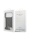 Guess Guess PU Leather 4G Strass Triangle Logo Gold Frame MagSafe Hátlap iPhone 18 Pro Max Black
