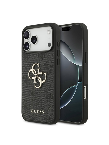 Guess Guess PU 4G Metal Logo Hátlap iPhone 18 Pro Max Grey