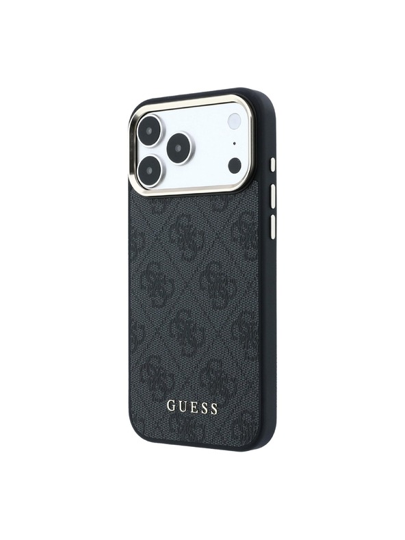 Guess Guess PU Leather 4G Gold Frame MagSafe Hátlap iPhone 18 Pro Max Black