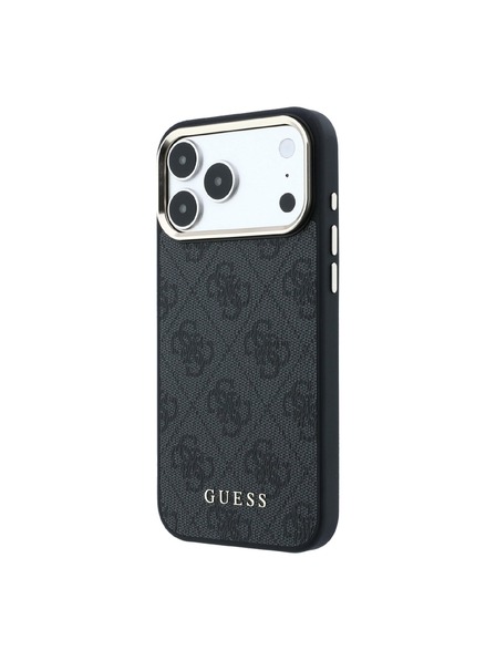 Guess Guess PU Leather 4G Gold Frame MagSafe Hátlap iPhone 18 Pro Max Black