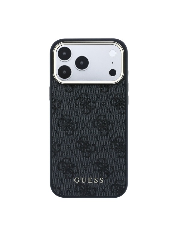 Guess Guess PU Leather 4G Gold Frame MagSafe Hátlap iPhone 18 Pro Max Black