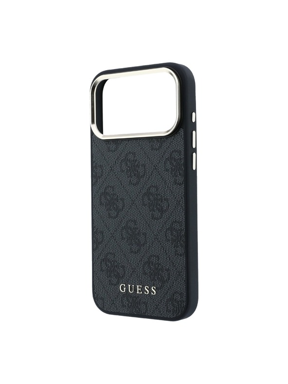 Guess Guess PU Leather 4G Gold Frame MagSafe Hátlap iPhone 18 Pro Max Black