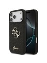 Guess Guess PU Fixed Glitter 4G Metal Logo Hátlap iPhone 18 Pro Max Black