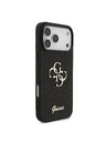 Guess Guess PU Fixed Glitter 4G Metal Logo Hátlap iPhone 18 Pro Max Black