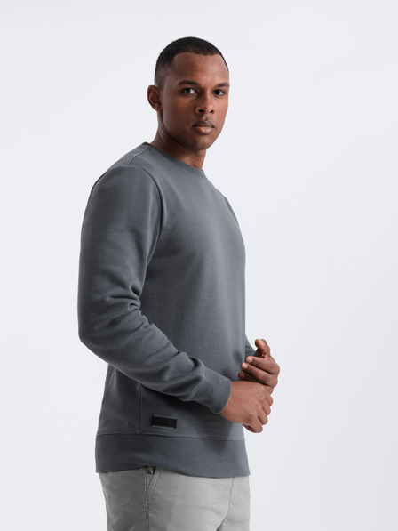Ombre Clothing Férfi pamut BASIC pulóver Ombre Clothing