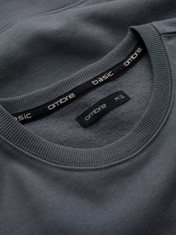 Ombre Clothing Férfi pamut BASIC pulóver Ombre Clothing