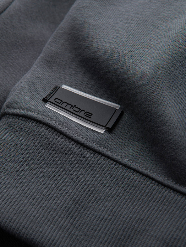 Ombre Clothing Férfi pamut BASIC pulóver Ombre Clothing