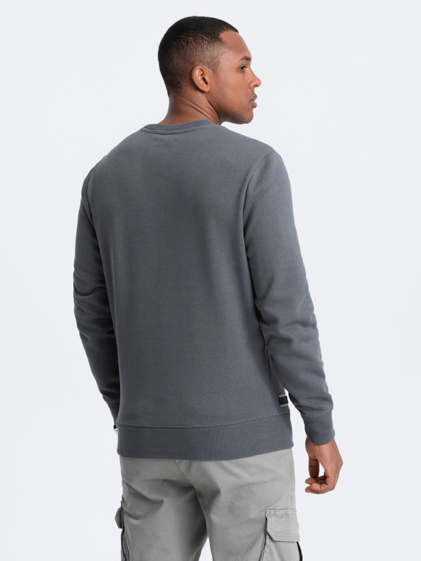 Ombre Clothing Férfi pamut BASIC pulóver Ombre Clothing