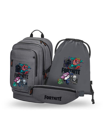 BAAGL  BAAGL SZETT 3 Cubic Fortnite Squad: hátizsák, zsák, övtáska GRS