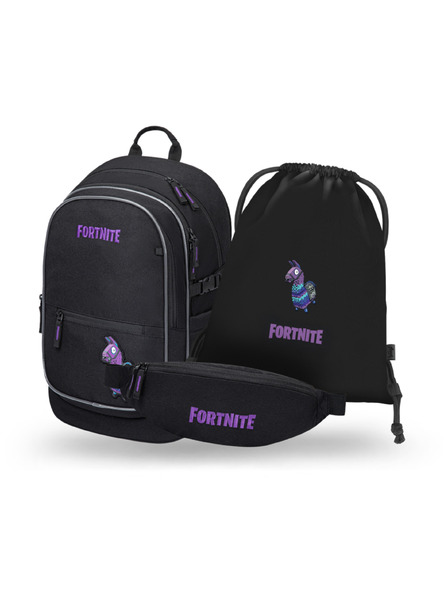 BAAGL  BAAGL SZETT 3 Core Fortnite Llama: hátizsák, zsák, övtáska GRS
