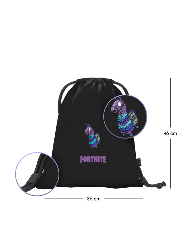 BAAGL  BAAGL SZETT 3 Core Fortnite Llama: hátizsák, zsák, övtáska GRS