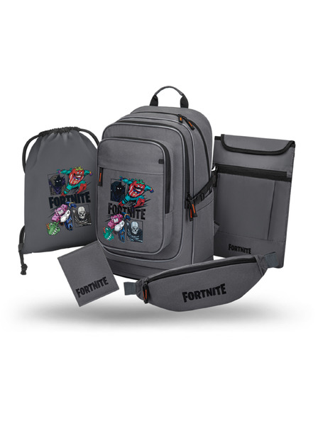 BAAGL  BAAGL SZETT 5 Cubic Fortnite Squad: hátizsák, zsák, övtáska, notebooktok, pénztárca GRS