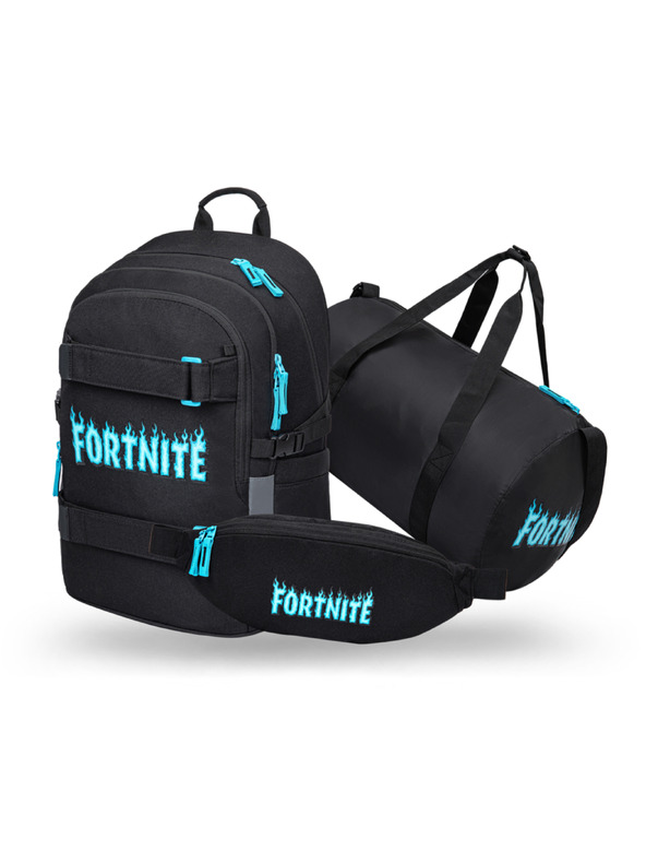 BAAGL  BAAGL SZETT 3 Skate Fortnite Blue: hátizsák, sportztáska, övtáska GRS