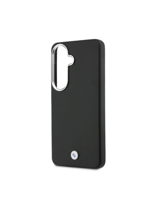 BMW BMW Signature PU Leather Metal Logo Magnetic Hátlap Samsung Galaxy S26-hoz Fekete