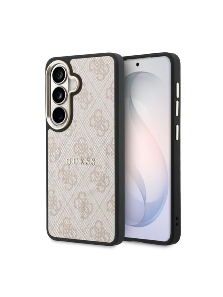 Guess Guess PU Leather 4G Gold Frame Magnetic Hátlap Samsung Galaxy S26-hoz Rózsaszín