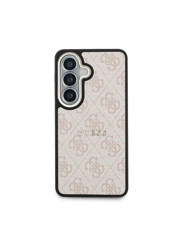 Guess Guess PU Leather 4G Gold Frame Magnetic Hátlap Samsung Galaxy S26-hoz Rózsaszín