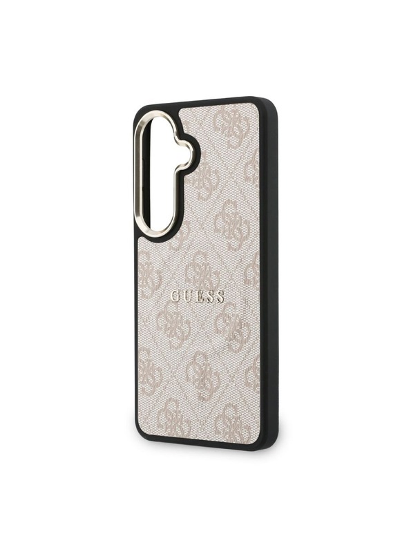 Guess Guess PU Leather 4G Gold Frame Magnetic Hátlap Samsung Galaxy S26-hoz Rózsaszín