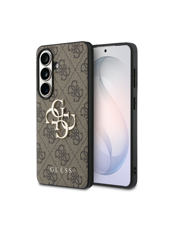 Guess Guess PU 4G Metal Logo Hátlap Samsung Galaxy S26-hoz Barna