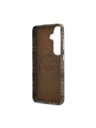 Guess Guess PU 4G Script Metal Logo Magnetic Hátlap Samsung Galaxy S26-hoz Barna