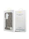 Guess Guess PU 4G Script Metal Logo Magnetic Hátlap Samsung Galaxy S26-hoz Barna