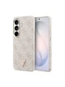 Guess Guess PU Leather 4G Strass Triangle Logo Gold Frame Magnetic Hátlap Samsung Galaxy S26-hoz Rózsaszín