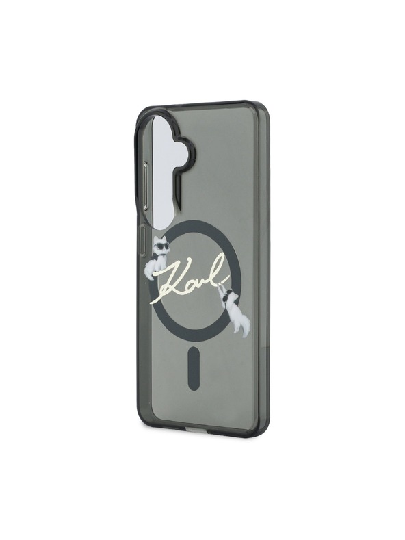 Karl Lagerfeld Karl Lagerfeld IML Choupette Karl Script Logo Mágneses Hátsó Tok Samsung Galaxy S26 Black