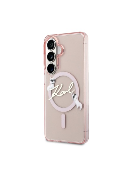 Karl Lagerfeld Karl Lagerfeld IML Choupette Karl Script Logo Mágneses Hátsó Tok Samsung Galaxy S26 Pink