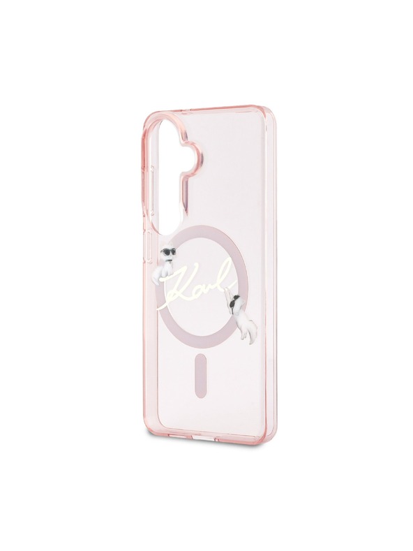 Karl Lagerfeld Karl Lagerfeld IML Choupette Karl Script Logo Mágneses Hátsó Tok Samsung Galaxy S26 Pink