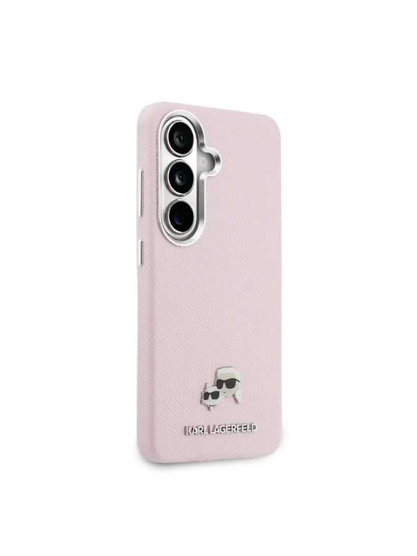 Karl Lagerfeld Karl Lagerfeld Szemcsés PU Bőr K&CH Fejek Mágneses Hátsó Tok Samsung Galaxy S26 Pink