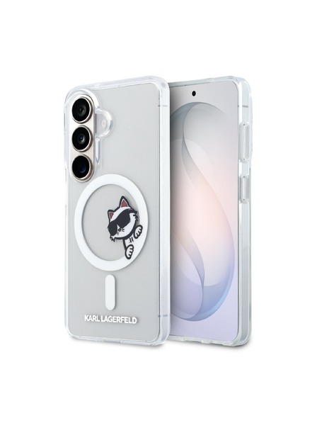 Karl Lagerfeld Karl Lagerfeld IML Choupette Peekaboo Logo Mágneses Hátsó Tok Samsung Galaxy S26 Átlátszó