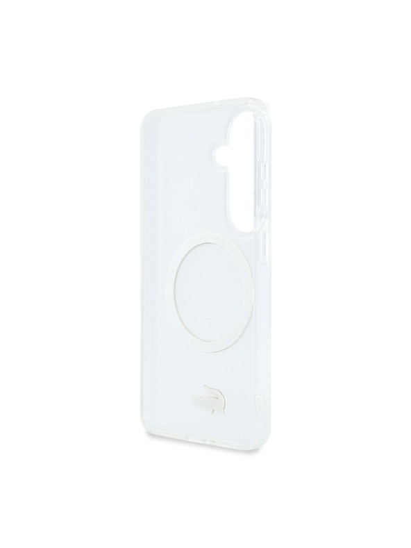 Lacoste Lacoste PC/TPU Fagyott Felület Arany Logo Mágneses Hátsó Tok Samsung Galaxy S26 Fehér