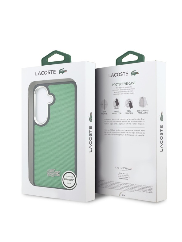 Lacoste Lacoste Petit Pique Fém Logo Mágneses Hátsó Tok Samsung Galaxy S26 Estragon Zöld