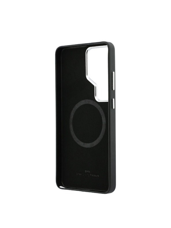 BMW BMW Aláírás PU Bőr Fém Logo Mágneses Hátsó Tok Samsung Galaxy S26 Ultra Black