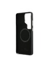 BMW BMW Aláírás PU Bőr Fém Logo Mágneses Hátsó Tok Samsung Galaxy S26 Ultra Black