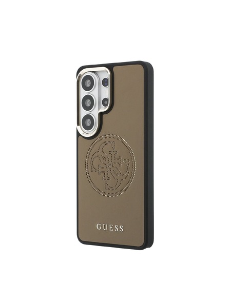 Guess Guess PU Perforált 4G Logo Mágneses Hátsó Tok Samsung Galaxy S26 Ultra Brown