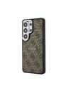Guess Guess PU Bőr 4G Arany Keret Mágneses Hátsó Tok Samsung Galaxy S26 Ultra Brown