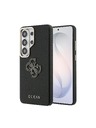 Guess Guess PU Szemcsés 4G Gyanta Fém Logo Hátsó Tok Samsung Galaxy S26 Ultra Black