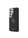 Guess Guess PU Szemcsés 4G Gyanta Fém Logo Hátsó Tok Samsung Galaxy S26 Ultra Black
