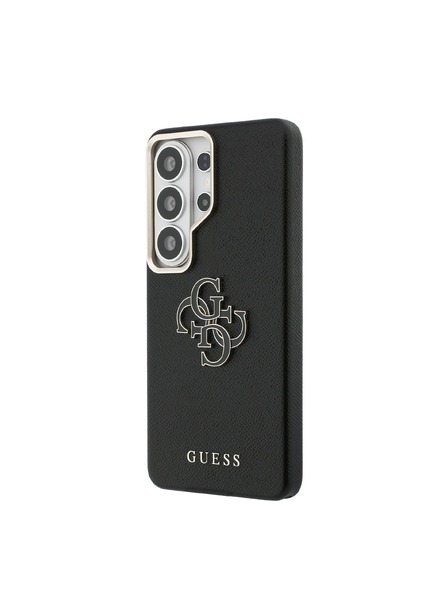 Guess Guess PU Szemcsés 4G Gyanta Fém Logo Hátsó Tok Samsung Galaxy S26 Ultra Black