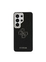 Guess Guess PU Szemcsés 4G Gyanta Fém Logo Hátsó Tok Samsung Galaxy S26 Ultra Black