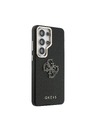 Guess Guess PU Szemcsés 4G Gyanta Fém Logo Hátsó Tok Samsung Galaxy S26 Ultra Black